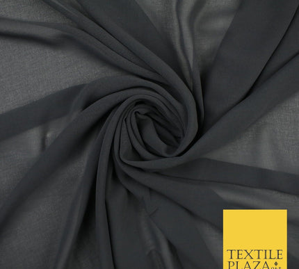 70 COLOURS Plain Dyed Chiffon Fine Soft Georgette Sheer Dress Fabric 57" Wide