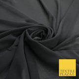 70 COLOURS Plain Dyed Chiffon Fine Soft Georgette Sheer Dress Fabric 57" Wide