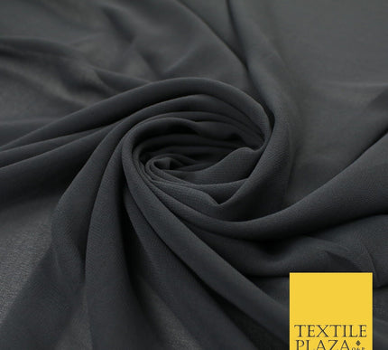 70 COLOURS Plain Dyed Chiffon Fine Soft Georgette Sheer Dress Fabric 57" Wide