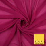 70 COLOURS Plain Dyed Chiffon Fine Soft Georgette Sheer Dress Fabric 57" Wide