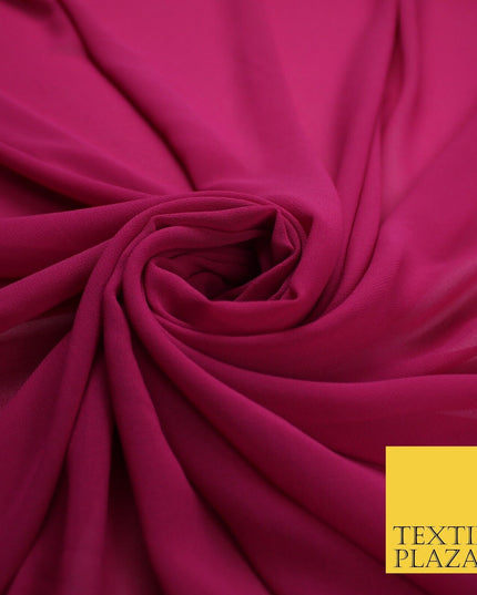 70 COLOURS Plain Dyed Chiffon Fine Soft Georgette Sheer Dress Fabric 57" Wide