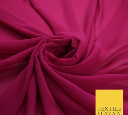 70 COLOURS Plain Dyed Chiffon Fine Soft Georgette Sheer Dress Fabric 57" Wide