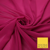 70 COLOURS Plain Dyed Chiffon Fine Soft Georgette Sheer Dress Fabric 57" Wide