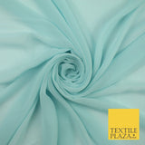 70 COLOURS Plain Dyed Chiffon Fine Soft Georgette Sheer Dress Fabric 57" Wide
