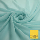 70 COLOURS Plain Dyed Chiffon Fine Soft Georgette Sheer Dress Fabric 57" Wide