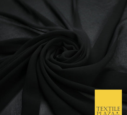 70 COLOURS Plain Dyed Chiffon Fine Soft Georgette Sheer Dress Fabric 57" Wide