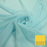 70 COLOURS Plain Dyed Chiffon Fine Soft Georgette Sheer Dress Fabric 57" Wide