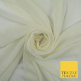 70 COLOURS Plain Dyed Chiffon Fine Soft Georgette Sheer Dress Fabric 57" Wide
