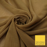 70 COLOURS Plain Dyed Chiffon Fine Soft Georgette Sheer Dress Fabric 57" Wide