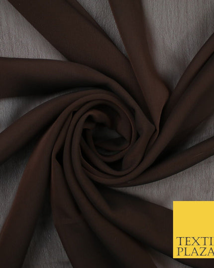 70 COLOURS Plain Dyed Chiffon Fine Soft Georgette Sheer Dress Fabric 57" Wide