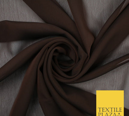 70 COLOURS Plain Dyed Chiffon Fine Soft Georgette Sheer Dress Fabric 57" Wide