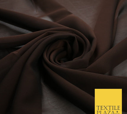 70 COLOURS Plain Dyed Chiffon Fine Soft Georgette Sheer Dress Fabric 57" Wide