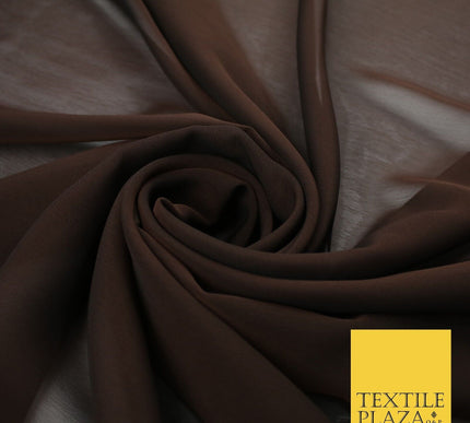 70 COLOURS Plain Dyed Chiffon Fine Soft Georgette Sheer Dress Fabric 57" Wide
