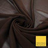 70 COLOURS Plain Dyed Chiffon Fine Soft Georgette Sheer Dress Fabric 57" Wide