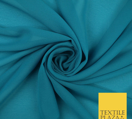 70 COLOURS Plain Dyed Chiffon Fine Soft Georgette Sheer Dress Fabric 57" Wide