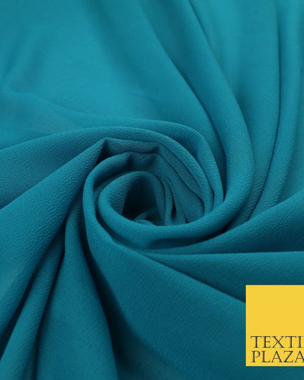 70 COLOURS Plain Dyed Chiffon Fine Soft Georgette Sheer Dress Fabric 57" Wide