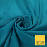 70 COLOURS Plain Dyed Chiffon Fine Soft Georgette Sheer Dress Fabric 57" Wide