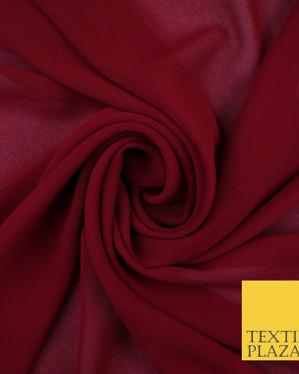 70 COLOURS Plain Dyed Chiffon Fine Soft Georgette Sheer Dress Fabric 57" Wide