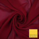 70 COLOURS Plain Dyed Chiffon Fine Soft Georgette Sheer Dress Fabric 57" Wide