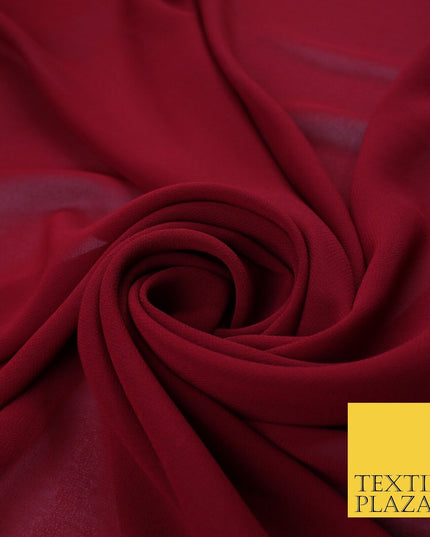 70 COLOURS Plain Dyed Chiffon Fine Soft Georgette Sheer Dress Fabric 57" Wide