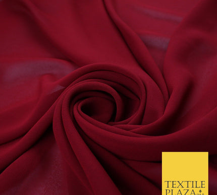 70 COLOURS Plain Dyed Chiffon Fine Soft Georgette Sheer Dress Fabric 57" Wide
