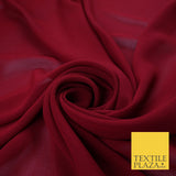 70 COLOURS Plain Dyed Chiffon Fine Soft Georgette Sheer Dress Fabric 57" Wide