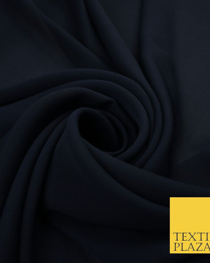 70 COLOURS Plain Dyed Chiffon Fine Soft Georgette Sheer Dress Fabric 57" Wide