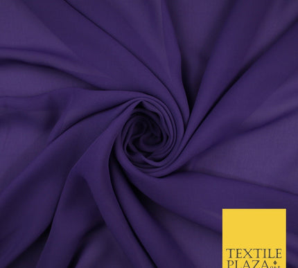 70 COLOURS Plain Dyed Chiffon Fine Soft Georgette Sheer Dress Fabric 57" Wide