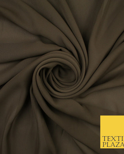 70 COLOURS Plain Dyed Chiffon Fine Soft Georgette Sheer Dress Fabric 57" Wide