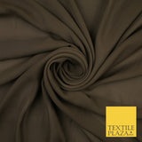 70 COLOURS Plain Dyed Chiffon Fine Soft Georgette Sheer Dress Fabric 57" Wide