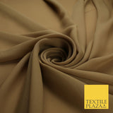 70 COLOURS Plain Dyed Chiffon Fine Soft Georgette Sheer Dress Fabric 57" Wide