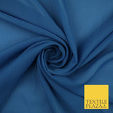70 COLOURS Plain Dyed Chiffon Fine Soft Georgette Sheer Dress Fabric 57" Wide