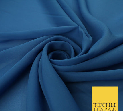 70 COLOURS Plain Dyed Chiffon Fine Soft Georgette Sheer Dress Fabric 57" Wide