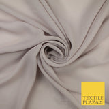 70 COLOURS Plain Dyed Chiffon Fine Soft Georgette Sheer Dress Fabric 57" Wide