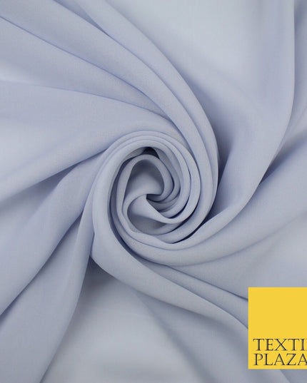 70 COLOURS Plain Dyed Chiffon Fine Soft Georgette Sheer Dress Fabric 57" Wide