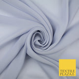 70 COLOURS Plain Dyed Chiffon Fine Soft Georgette Sheer Dress Fabric 57" Wide
