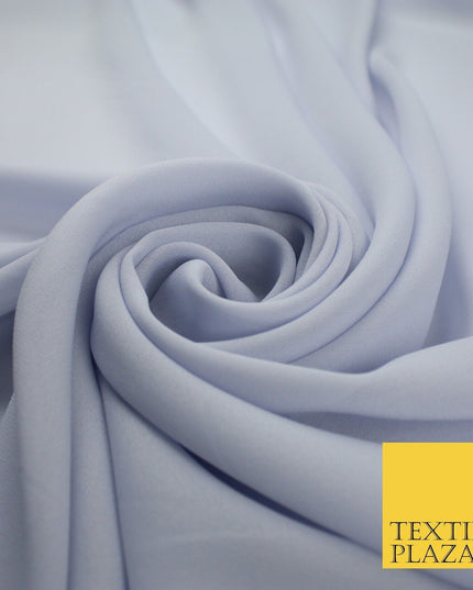 70 COLOURS Plain Dyed Chiffon Fine Soft Georgette Sheer Dress Fabric 57" Wide