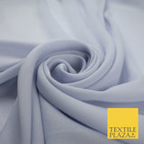 70 COLOURS Plain Dyed Chiffon Fine Soft Georgette Sheer Dress Fabric 57" Wide