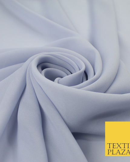 70 COLOURS Plain Dyed Chiffon Fine Soft Georgette Sheer Dress Fabric 57" Wide