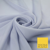 70 COLOURS Plain Dyed Chiffon Fine Soft Georgette Sheer Dress Fabric 57" Wide