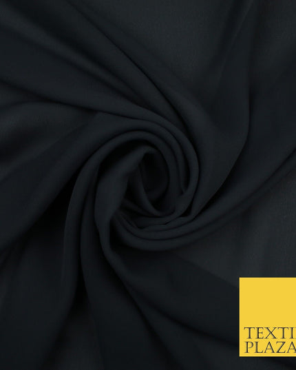 70 COLOURS Plain Dyed Chiffon Fine Soft Georgette Sheer Dress Fabric 57" Wide