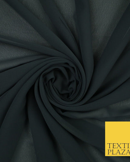 70 COLOURS Plain Dyed Chiffon Fine Soft Georgette Sheer Dress Fabric 57" Wide