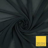 70 COLOURS Plain Dyed Chiffon Fine Soft Georgette Sheer Dress Fabric 57" Wide