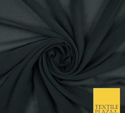 70 COLOURS Plain Dyed Chiffon Fine Soft Georgette Sheer Dress Fabric 57" Wide