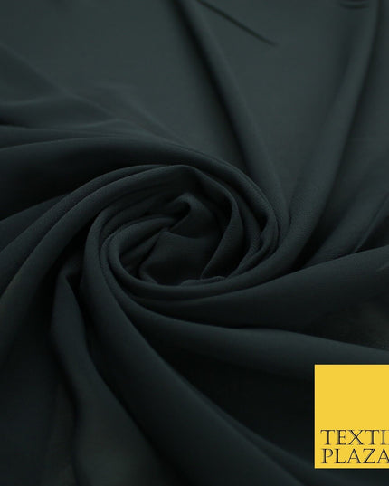 70 COLOURS Plain Dyed Chiffon Fine Soft Georgette Sheer Dress Fabric 57" Wide