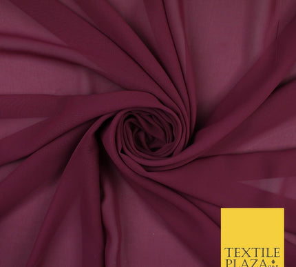 70 COLOURS Plain Dyed Chiffon Fine Soft Georgette Sheer Dress Fabric 57" Wide