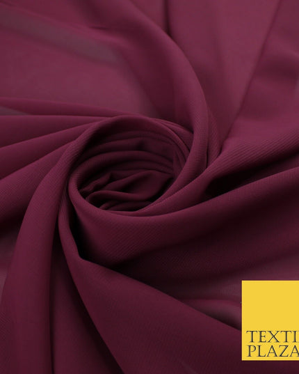 70 COLOURS Plain Dyed Chiffon Fine Soft Georgette Sheer Dress Fabric 57" Wide