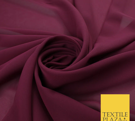 70 COLOURS Plain Dyed Chiffon Fine Soft Georgette Sheer Dress Fabric 57" Wide