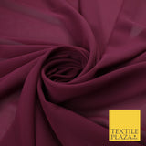 70 COLOURS Plain Dyed Chiffon Fine Soft Georgette Sheer Dress Fabric 57" Wide
