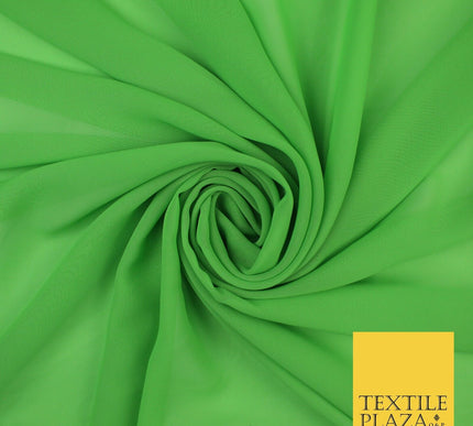 70 COLOURS Plain Dyed Chiffon Fine Soft Georgette Sheer Dress Fabric 57" Wide